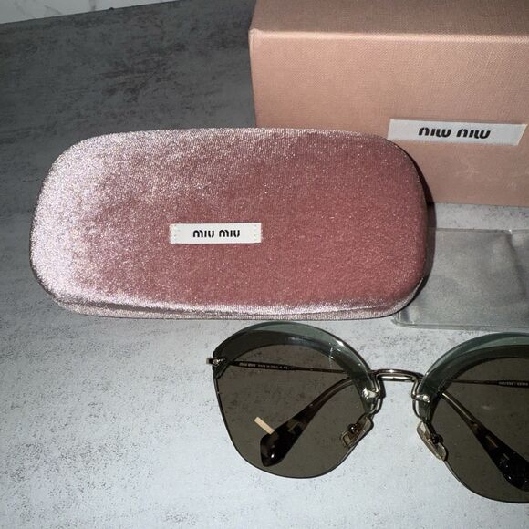 Miu Miu MU 53SS - VX09K1 Sunglasses Transparent Blue, 63mm - Picture 8 of 13